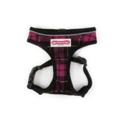 TARTAN DOG HARNESS PURPLE S 34-45CMS